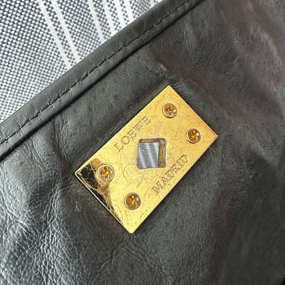 Loewe Alamo 36 Anagram Handbag Suede Black Gold Hardware - Picture 12 of 16